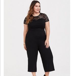 NWT BLACK PREMIUM PONTE CULOTTE JUMPSUIT